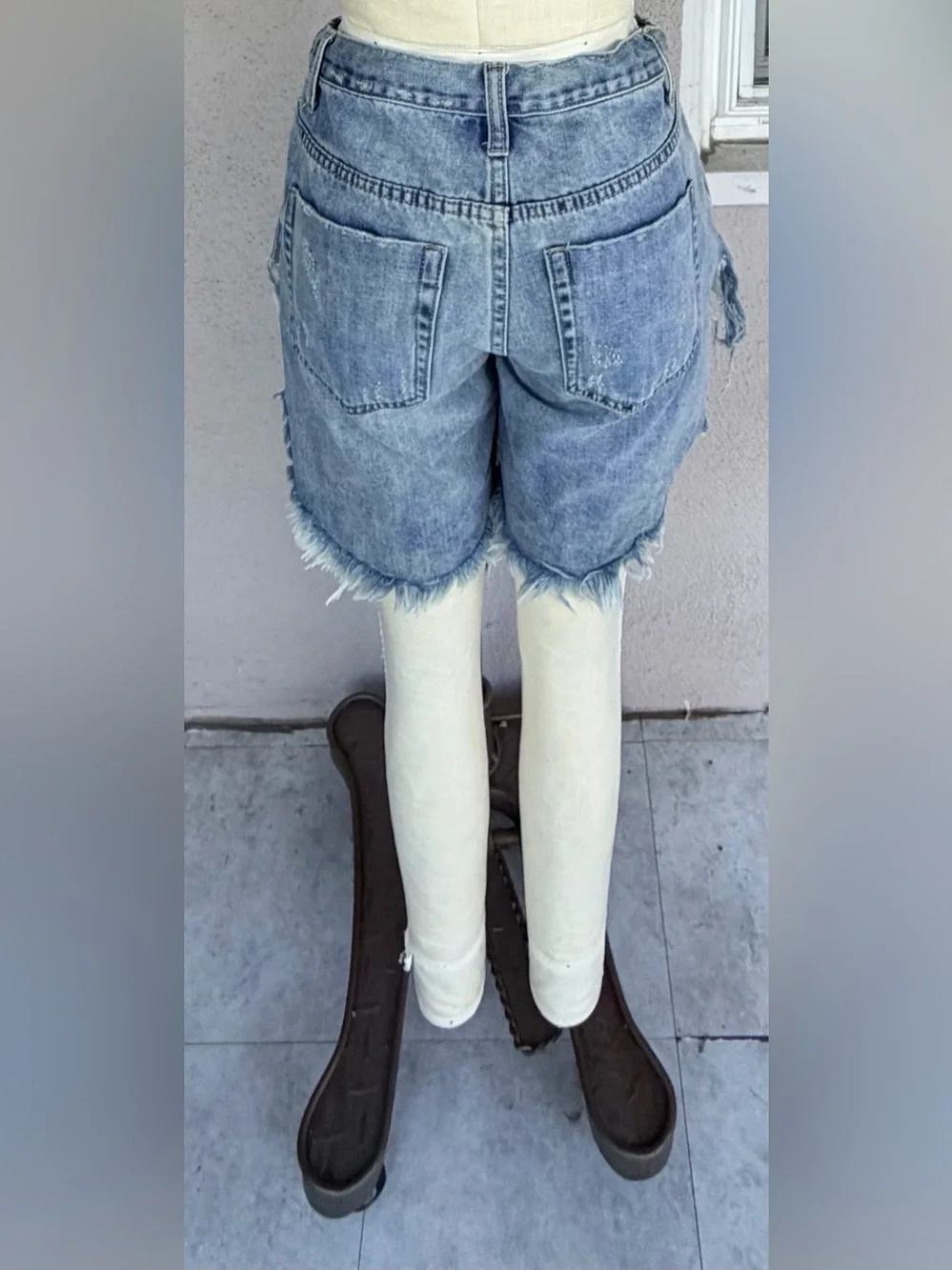 Casual Distressed Denim Women’s Shorts